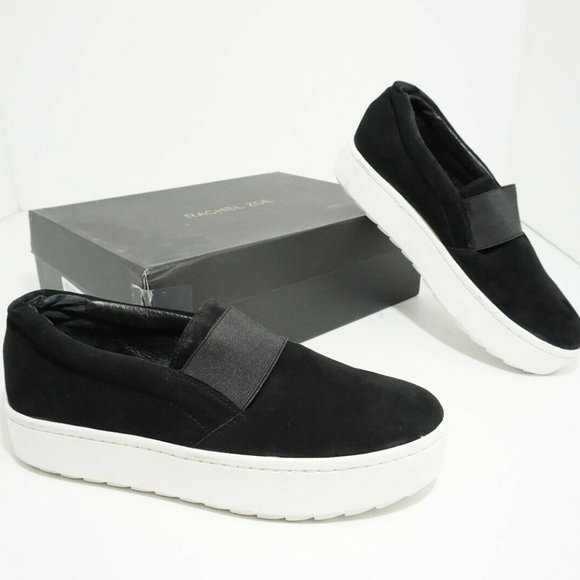 Rachel Zoe Black Suede Women's Platform Flats 8.5 - Picture 1 of 12